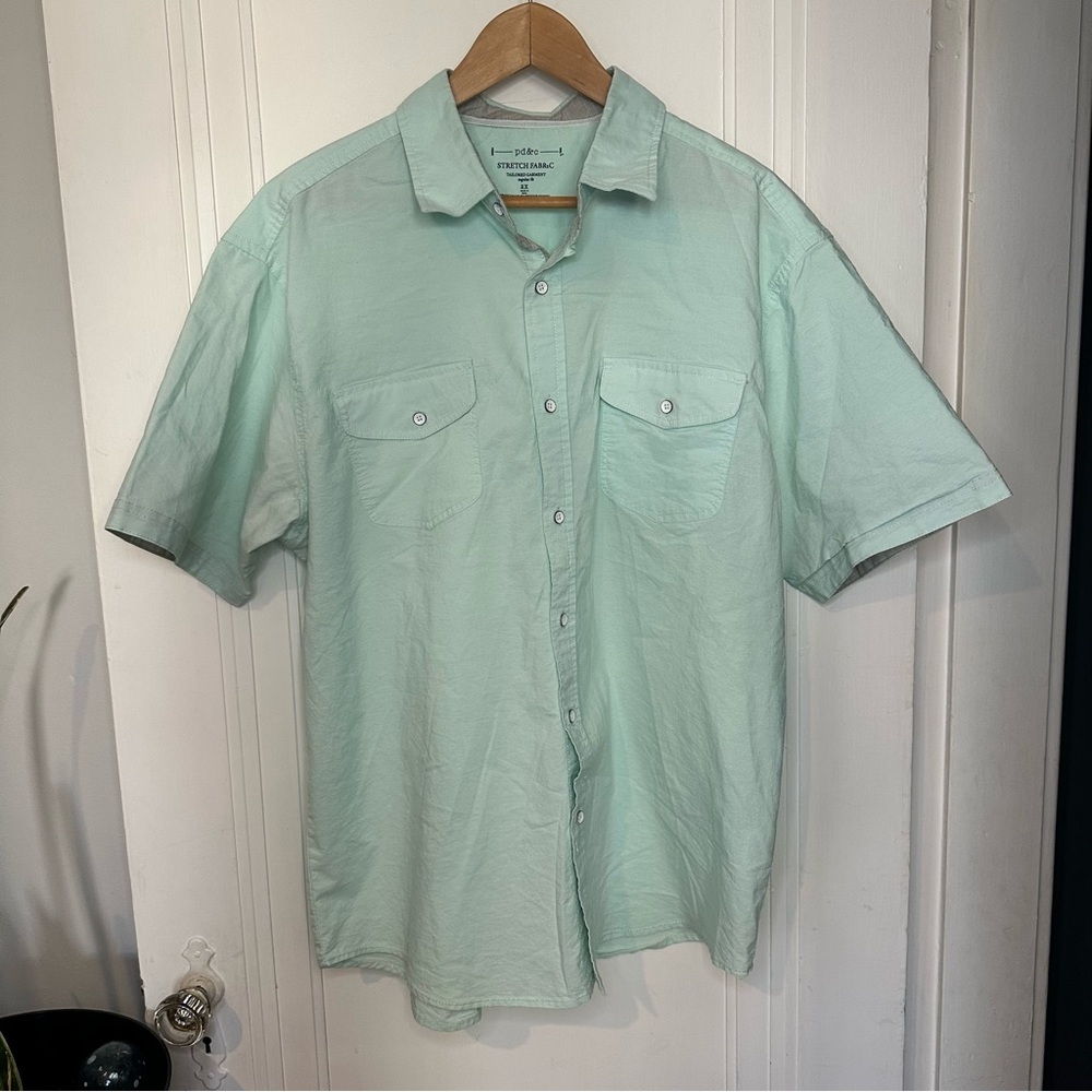 PD&C Mint Green Casual Button Down Shirt 2X